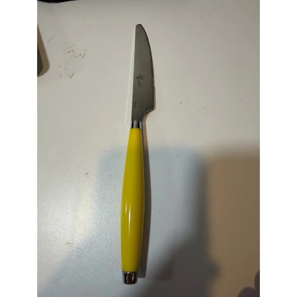 FIESTA dinner knife single Hostess Flatware Utensil Fiestaware yellow Silverware
